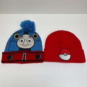 Pokemon Beanie Kids Lot Bundle Thomas The Train Cap